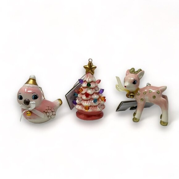 Target‎ Wondershop Lit Ceramic Retro Christmas Tree Ornament Pink - Picture 4 of 4